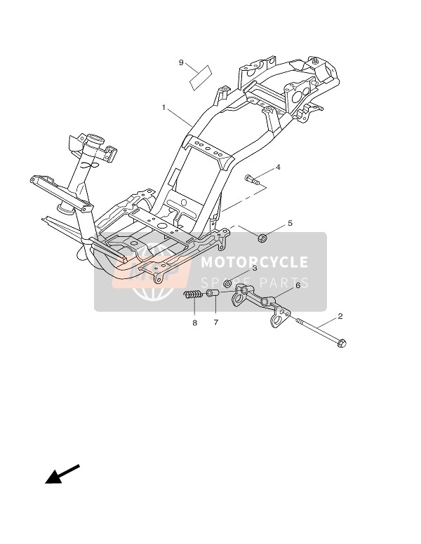 Yamaha CW50 BWS 2002 Frame for a 2002 Yamaha CW50 BWS